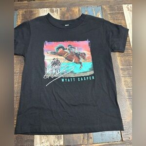 Kids Black Graphic T-Shirt